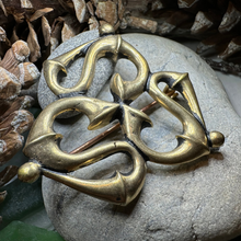 Load image into Gallery viewer, Bronze Roman Triquetra Brooch