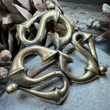 Load image into Gallery viewer, Bronze Roman Triquetra Brooch