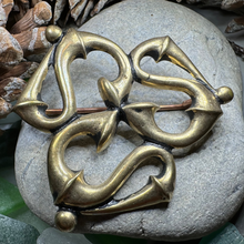 Load image into Gallery viewer, Bronze Roman Triquetra Brooch
