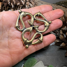 Load image into Gallery viewer, Bronze Roman Triquetra Brooch