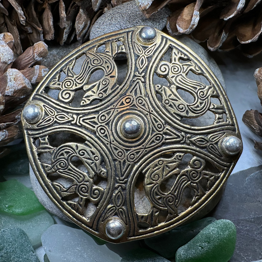 Large Anglo Saxon Flintshire Brooch - Bronze Historical Reproduction Pin
