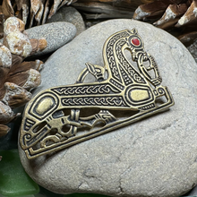 Load image into Gallery viewer, Bronze Viking Horse Brooch