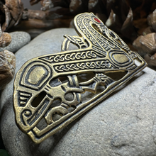 Load image into Gallery viewer, Bronze Viking Horse Brooch