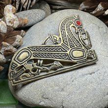 Load image into Gallery viewer, Bronze Viking Horse Brooch