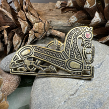 Load image into Gallery viewer, Bronze Viking Horse Brooch