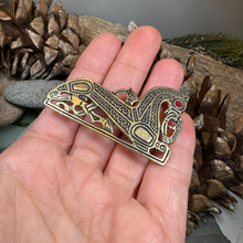Load image into Gallery viewer, Bronze Viking Horse Brooch