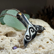 Load image into Gallery viewer, Míol Mór Whale Tail Necklace