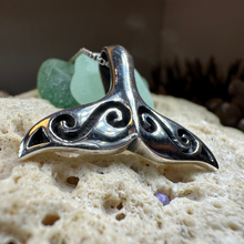Load image into Gallery viewer, Míol Mór Whale Tail Necklace