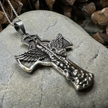 Load image into Gallery viewer, Large Saint Michael Cross Pendant