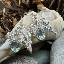 Load image into Gallery viewer, Blue Ocean Shell Earrings