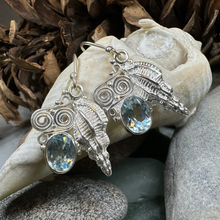 Load image into Gallery viewer, Blue Ocean Shell Earrings