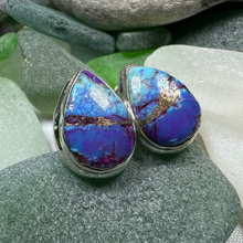 Load image into Gallery viewer, Classic Copper Turquoise Post Earrings