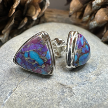 Load image into Gallery viewer, Classic Copper Turquoise Post Earrings