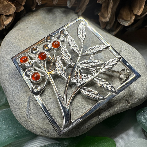 Load image into Gallery viewer, Scottish Rowan Tree of Life Brooch - Handmade in Scotland