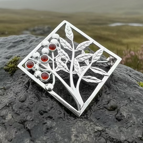 Load image into Gallery viewer, Scottish Rowan Tree of Life Brooch - Handmade in Scotland