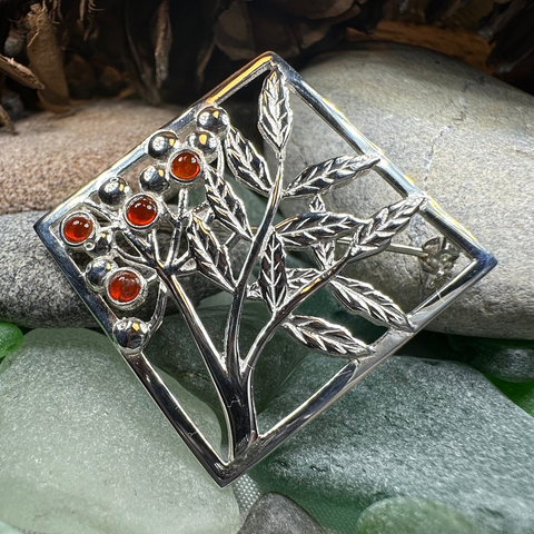 Load image into Gallery viewer, Scottish Rowan Tree of Life Brooch - Handmade in Scotland