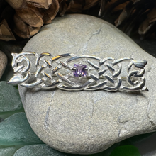 Load image into Gallery viewer, Aranel Amethyst Celtic Knot Brooch