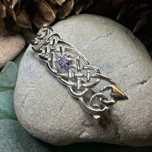 Load image into Gallery viewer, Aranel Amethyst Celtic Knot Brooch