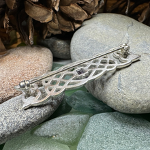 Load image into Gallery viewer, Aranel Amethyst Celtic Knot Brooch