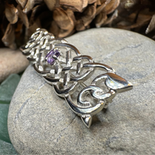Load image into Gallery viewer, Aranel Amethyst Celtic Knot Brooch