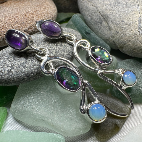 Load image into Gallery viewer, Fairy Waterfall Mystic Topaz Earrings