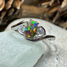 Load image into Gallery viewer, Nya Black Fire Opal Ring