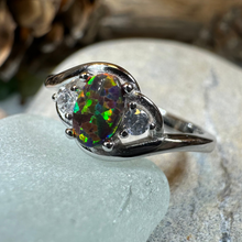 Load image into Gallery viewer, Nya Black Fire Opal Ring