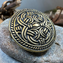 Load image into Gallery viewer, Bronze Jelling Celtic Brooch