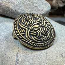 Load image into Gallery viewer, Bronze Jelling Celtic Brooch
