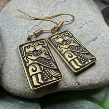 Load image into Gallery viewer, Kissing Couple Viking Bronze Earrings