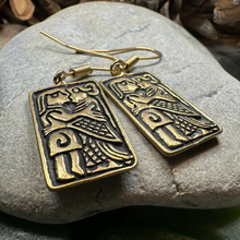 Load image into Gallery viewer, Kissing Couple Viking Bronze Earrings