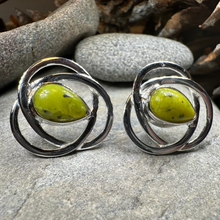 Load image into Gallery viewer, Connemara Marble Celtic Post Earrings
