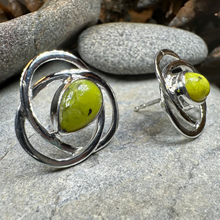 Load image into Gallery viewer, Connemara Marble Celtic Post Earrings