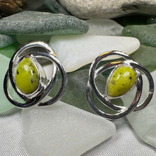 Load image into Gallery viewer, Connemara Marble Celtic Post Earrings