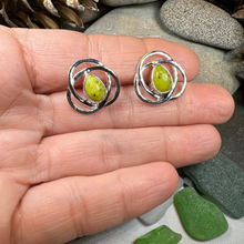 Load image into Gallery viewer, Connemara Marble Celtic Post Earrings