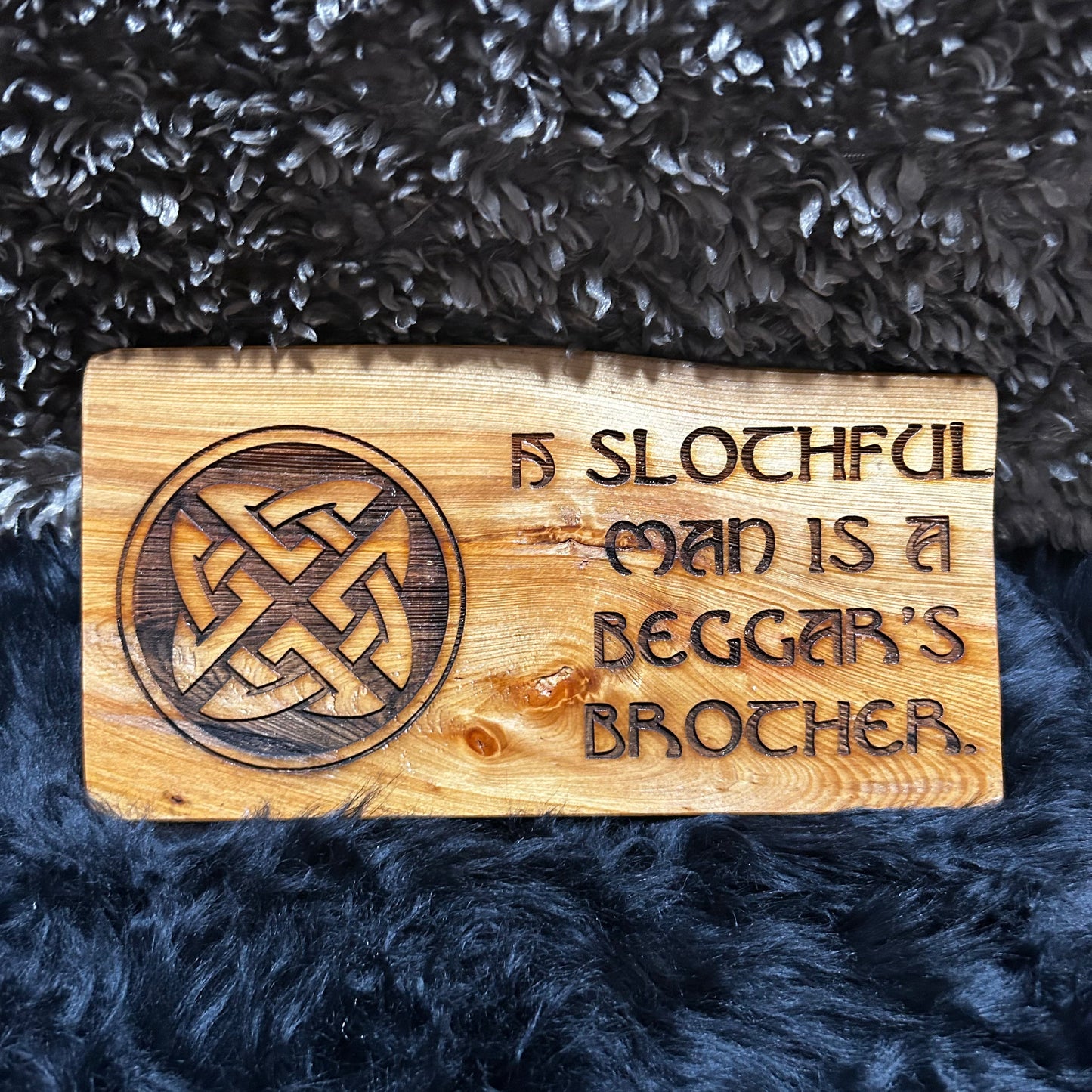 Handmade Scottish Proverb Wooden Plaque