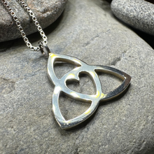 Load image into Gallery viewer, Gabrielle Trinity Knot Heart Necklace