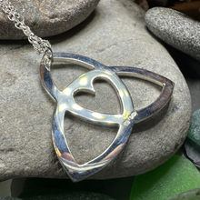 Load image into Gallery viewer, Gabrielle Trinity Knot Heart Necklace