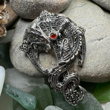 Load image into Gallery viewer, Zyrinx Marcasite Dragon Brooch