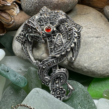 Load image into Gallery viewer, Zyrinx Marcasite Dragon Brooch