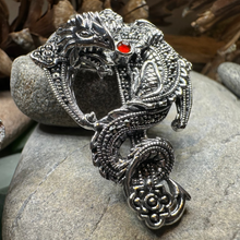 Load image into Gallery viewer, Zyrinx Marcasite Dragon Brooch