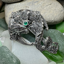 Load image into Gallery viewer, Zyrinx Marcasite Dragon Brooch