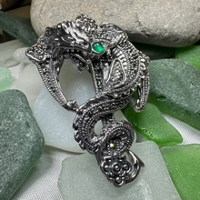 Load image into Gallery viewer, Zyrinx Marcasite Dragon Brooch