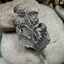 Load image into Gallery viewer, Marcasite Thistle Brooch