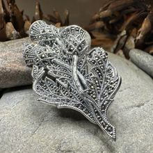 Load image into Gallery viewer, Marcasite Thistle Brooch