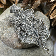 Load image into Gallery viewer, Marcasite Thistle Brooch