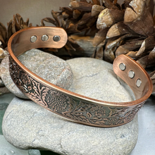 Load image into Gallery viewer, Scottish Thistle Copper Cuff Bracelet