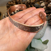 Load image into Gallery viewer, Scottish Thistle Copper Cuff Bracelet