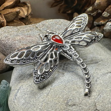 Load image into Gallery viewer, Damsel Dragonfly Marcasite Brooch