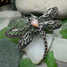 Load image into Gallery viewer, Damsel Dragonfly Marcasite Brooch